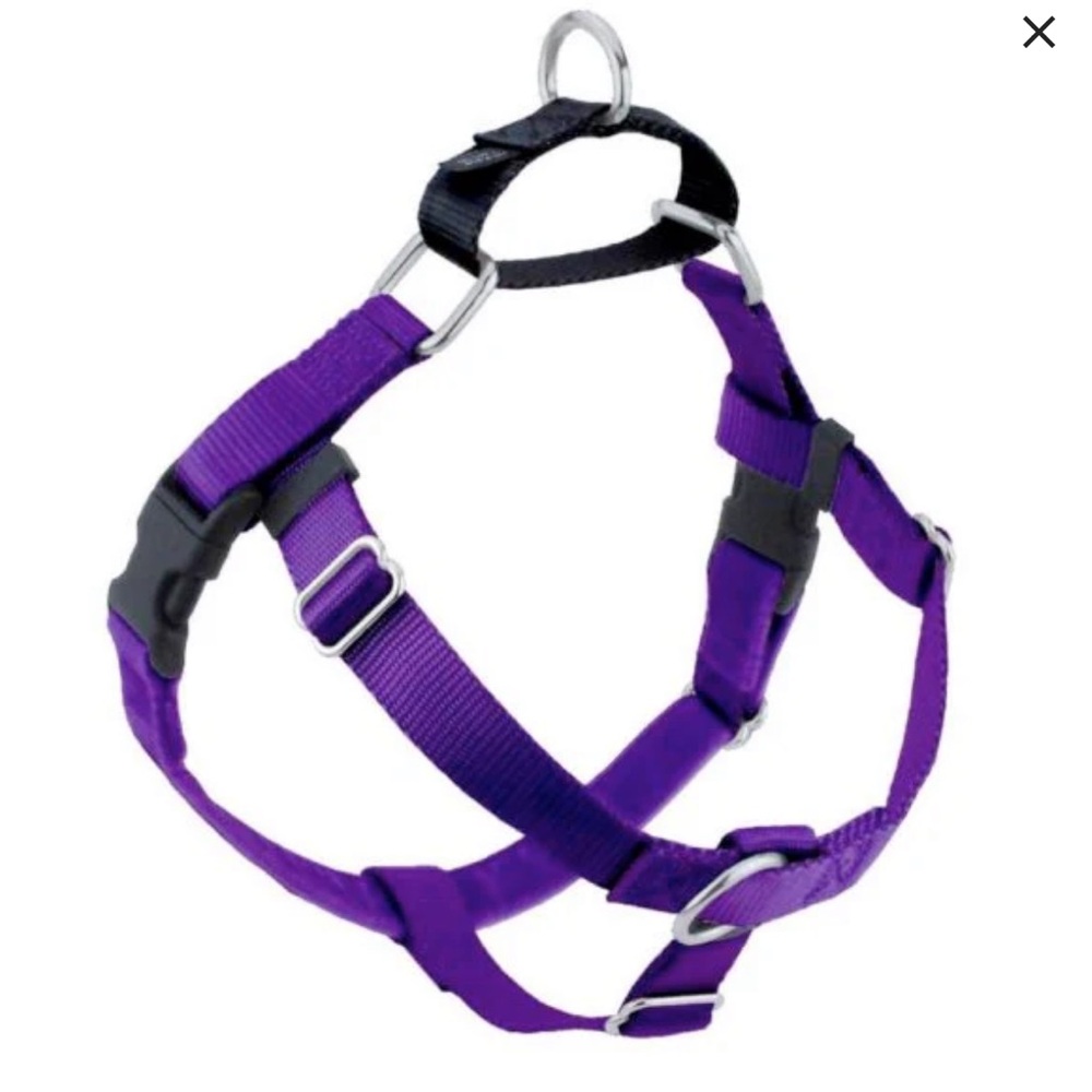 2 Hounds Design Purple Velvet Freedom No Pull Dog Harness XL